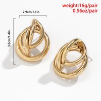 Einfacher Stil Geometrisch Eisen Ohrringe main image 5