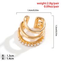 Simple Pearl Metal Ear Clip Wholesale main image 6