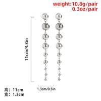 Personality Geometry Trendy Women's Large And Small Bead Earrings Europe And America Cross Border Metal Beaded New Earrings Women's main image 6