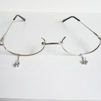 Korean Style Chain Drop Pendant Decoration Lower Half-frame Glasses sku image 2