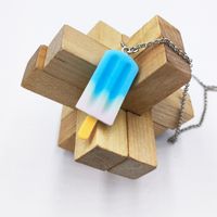Simple Three-color Ice Cream Pendant Necklace sku image 6