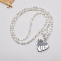 New Metal Heart Miroir Pendentif Perle Taille Chaîne Bandoulière Casual Sangle Robe Multi-porter Ceinture Accessoires main image 4