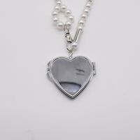 New Metal Heart Miroir Pendentif Perle Taille Chaîne Bandoulière Casual Sangle Robe Multi-porter Ceinture Accessoires main image 5