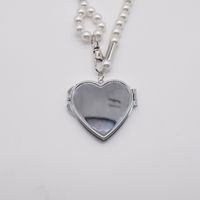 New Metal Heart Mirror Pendant Pearl Waist Chain Crossbody Casual Strap Dress Multi-wear Belt Accessories main image 5
