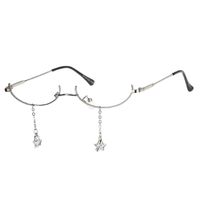 Korean Style Chain Drop Pendant Decoration Lower Half-frame Glasses main image 6