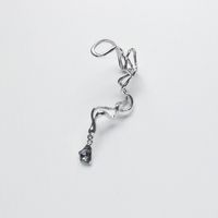 Exaggerated Style Hollow Water Drop Abstract Twist Around Earrings main image 3
