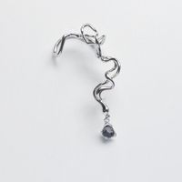 Exaggerated Style Hollow Water Drop Abstract Twist Around Earrings main image 4