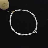 Simple Winding Pearl Crystal Short Necklace main image 4