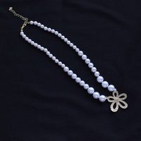 Fashion Diamond Flower Bow Beads Necklace Wholesale main image 6