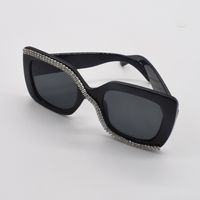 Korean Style Square Big Frame Diamond Sunglasses main image 3