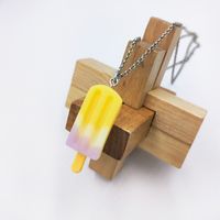 Simple Three-color Ice Cream Pendant Necklace main image 4
