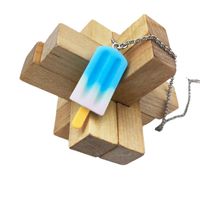 Simple Three-color Ice Cream Pendant Necklace main image 6