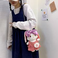 Cartoon Cute Plush Girl Doll One-shoulder Messenger Chain Small Bag main image 6