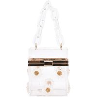 Fashion Flower Chain Messenger Transparent Small Square Bag main image 6