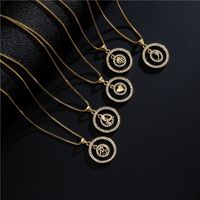 Fashion Copper Micro-inlaid Zircon Animal Double-layer Pendant Necklace main image 4