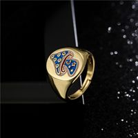 Fashion 4-color Dripping Oil Fish Shape Geometric Opening Ring main image 1