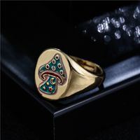 Fashion 4-color Dripping Oil Fish Shape Geometric Opening Ring main image 4