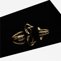 Simple Snake Shape Opening Adjustable Copper Micro-inlaid Zircon Ring main image 3
