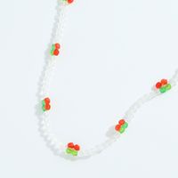 Simple Beads Acrylic Cherry Chain Multi-layer Necklace Bracelet Set main image 5