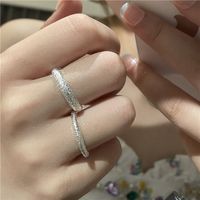 Koreanischer Modischer Nischen-metall-silber-pigment Ring Matti Erter Ring Weiblich 2021 Neuer Stil Gezeiten Netz Roter Zeigefinger Ring Ring main image 3