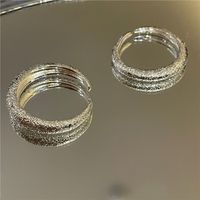 Koreanischer Modischer Nischen-metall-silber-pigment Ring Matti Erter Ring Weiblich 2021 Neuer Stil Gezeiten Netz Roter Zeigefinger Ring Ring main image 6