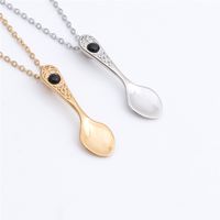 Cross-border  Ornament European And American Fashion Minimalist Titanium Steel Spoon Pendant Necklace Female European And American Necklace main image 1