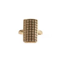 Simple Rectangular Multi-row Zircon Opening Adjustable Copper Ring main image 3