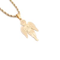 Fashion Stainless Steel Angel Wings Pendant Necklace main image 3