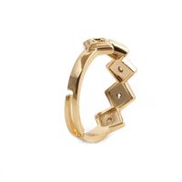 European And American Fashion Normcore Style Open Ring Women's Diamond Simple Ring Internet-famous And Vintage Tail Ring main image 6