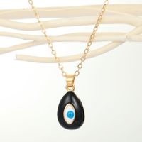 Fashion Demon Eye Water Drop Pendant Multicolor Necklace main image 3