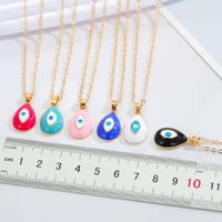 Fashion Demon Eye Water Drop Pendant Multicolor Necklace main image 4