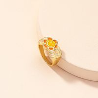 Korean Cute Flower Smiley Geometric Alloy Ring Wholesale main image 1