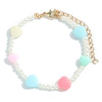 Summer Fashion Love Acrylic Pearl Necklace Handmade Ornament Accessories Bracelet Set Female Festival Gift Accessories sku image 1