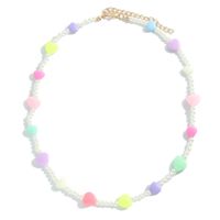 New Handmade Beads Woven Flower Pendant Necklace Bracelet Set sku image 8