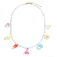 New Handmade Beads Woven Flower Pendant Necklace Bracelet Set sku image 7