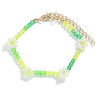 New Handmade Beads Woven Flower Pendant Necklace Bracelet Set sku image 10