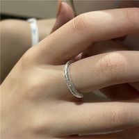 Korean Fashionable Minority Metal Silver Pigment Ring Frosted Ring Female 2021 New Fashion Net Red Index Finger Ring sku image 1