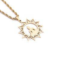 Simple Style Buddha Stainless Steel Plating Gold Plated Pendant Necklace sku image 5