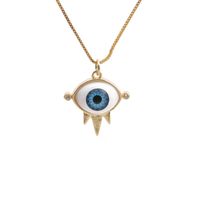 Wholesale Dripping Evil Eye Copper Zircon Pendant Necklace sku image 2