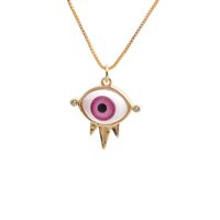 Wholesale Dripping Evil Eye Copper Zircon Pendant Necklace sku image 1