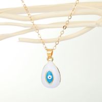 Fashion Demon Eye Water Drop Pendant Multicolor Necklace sku image 2