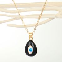 Fashion Demon Eye Water Drop Pendant Multicolor Necklace sku image 3