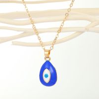 Fashion Demon Eye Water Drop Pendant Multicolor Necklace sku image 5
