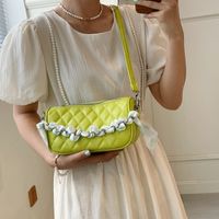 Fashion Chain Messenger Single Shoulder Armpit Small Square Bag sku image 3