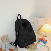 Korean Style Hit Color Large-capacity Zipper Backpack sku image 2