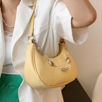 Fashion Chain Solid Color One-shoulder Armpit Bag main image 3
