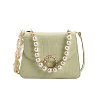Fashion Solid Color Stone Grain Texture Pearl One-shoulder Messenger Tote Bag main image 3