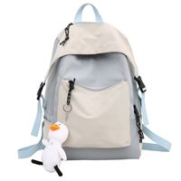 Korean Style Hit Color Large-capacity Zipper Backpack main image 3