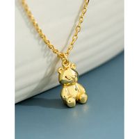 Korean Style Cute Cartoon Mini Bear Doll Necklace main image 2