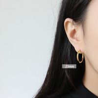 Korean Style Geometric Ring Earrings main image 4